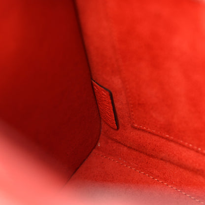 Celine Drummed Calfskin Nano Luggage Coquelicot 6 of 12