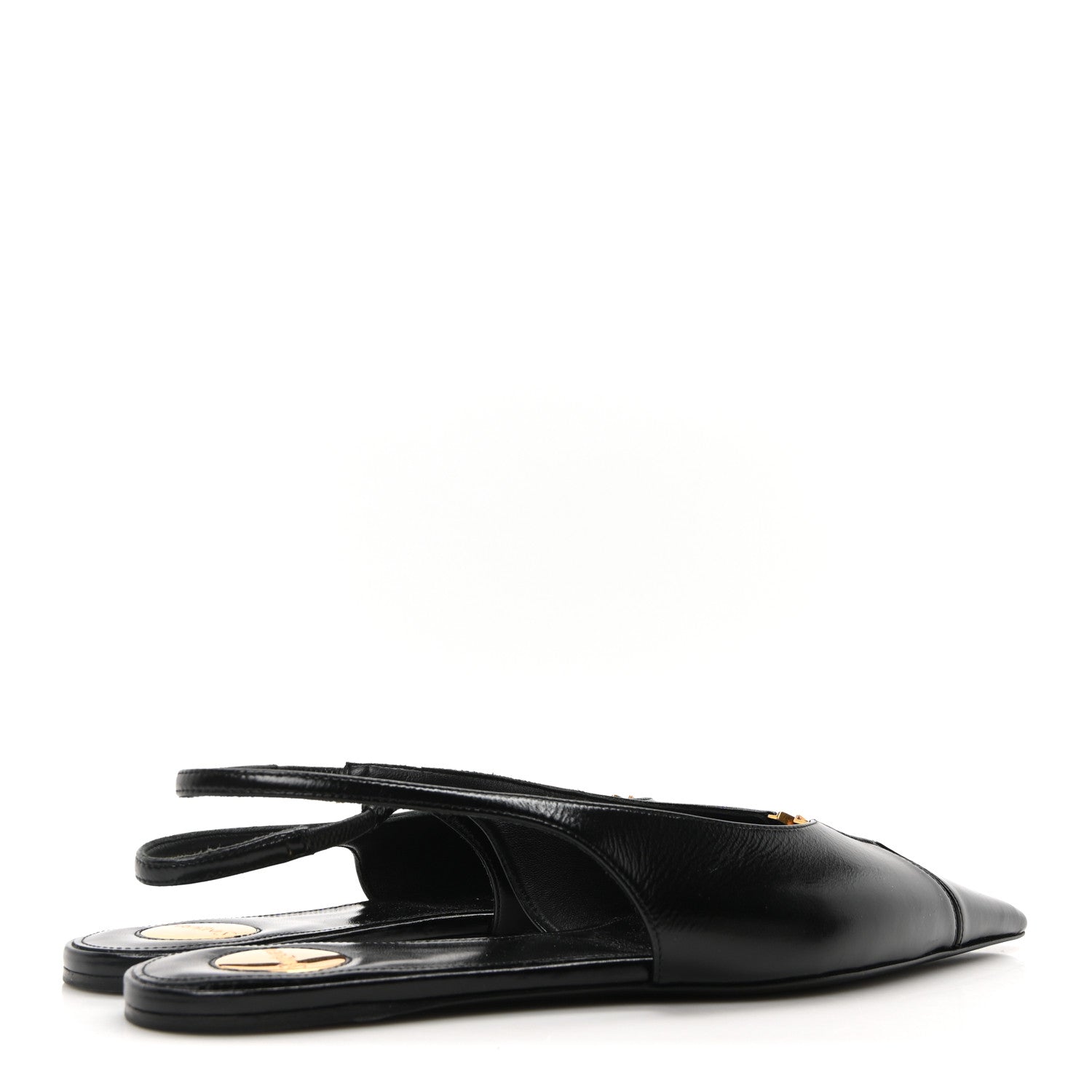 Saint Laurent Nappa Babylone Slingback Flats 36.5 Black 5 of 8