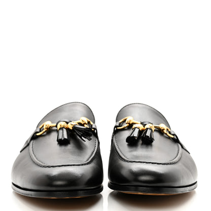 Gucci Calfskin Horsebit Mens Jordaan Tassel Loafers 11 Black 3 of 9