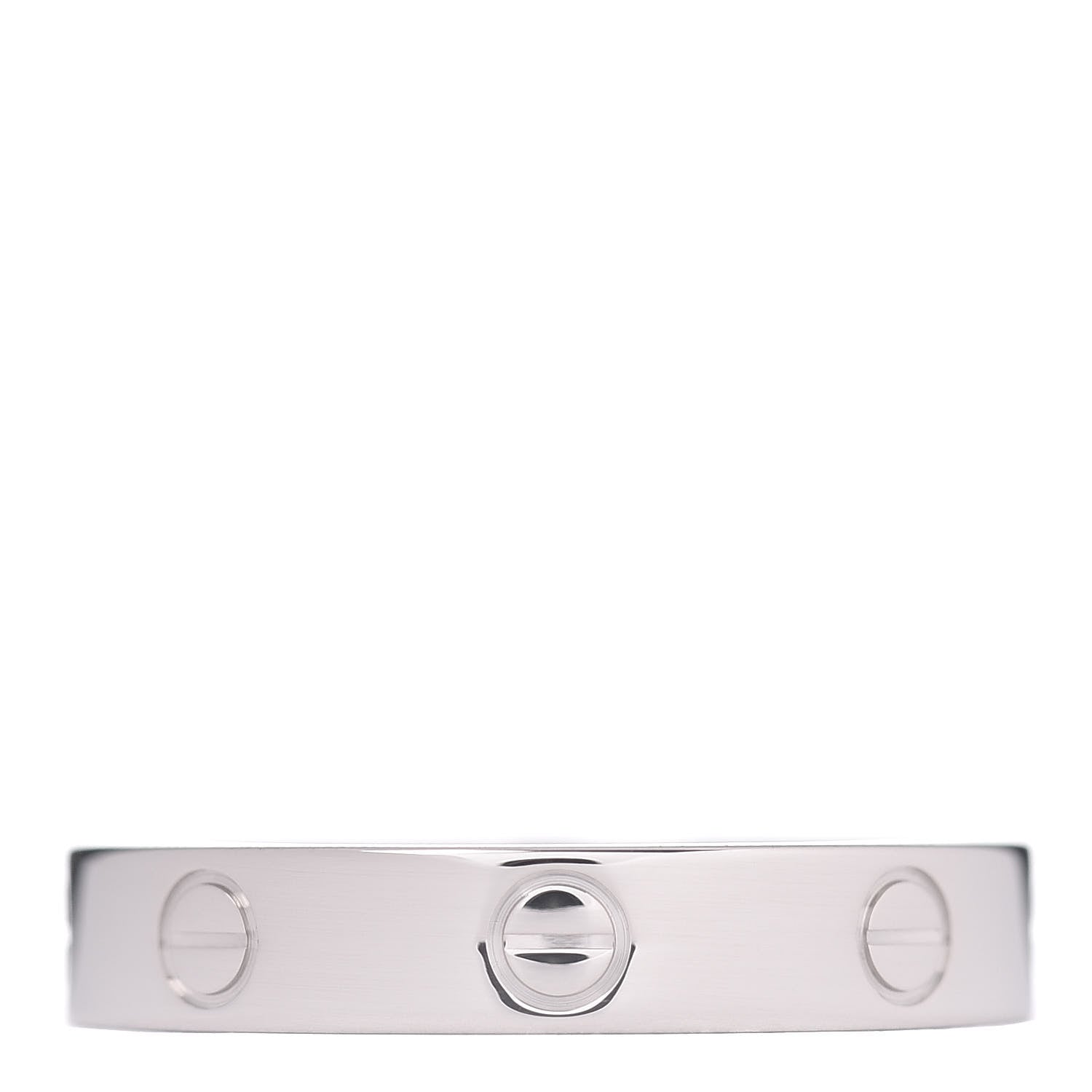 Cartier 18K White Gold 3.5mm LOVE Wedding Band Ring 57 8 3 of 4