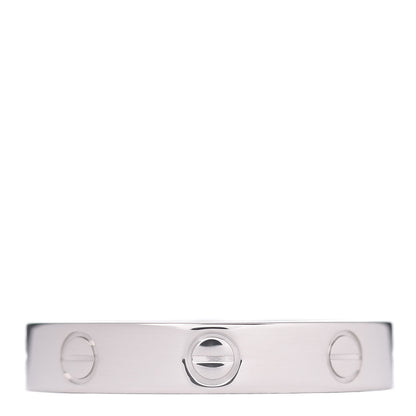 Cartier 18K White Gold 3.5mm LOVE Wedding Band Ring 57 8 3 of 4
