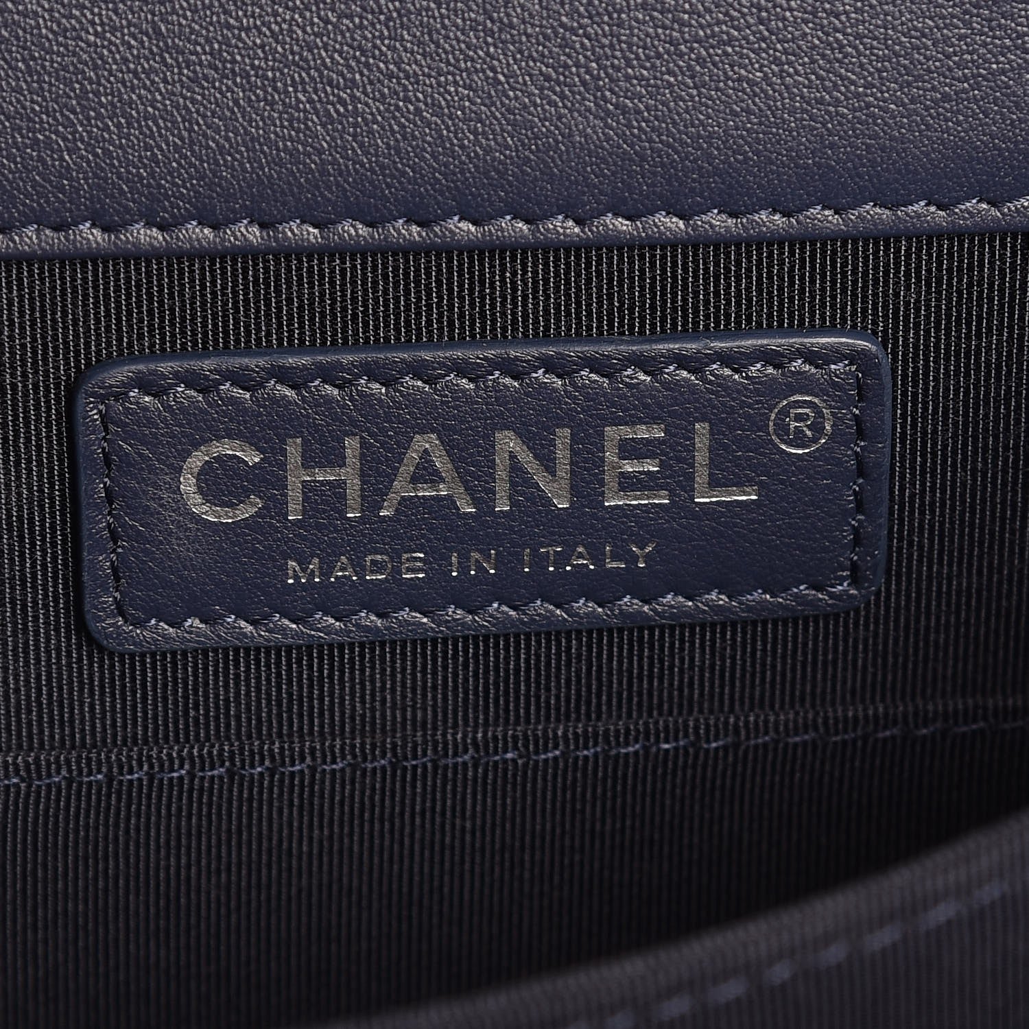 Chanel Calfskin Quilted North South Boy Flap Navy 6 of 8