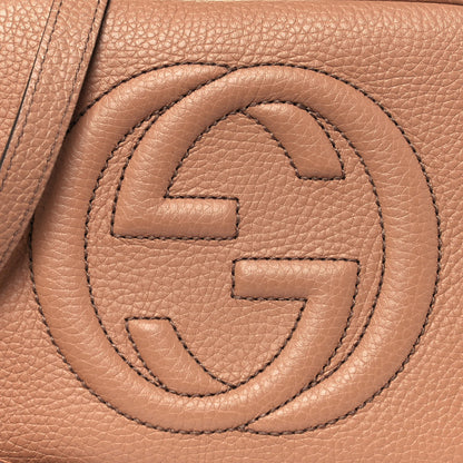 Gucci Pebbled Calfskin Small Soho Disco Bag Camelia 8 of 13