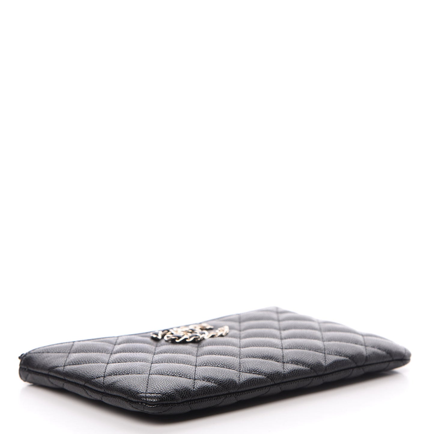 Caviar Quilted French New Wave Small CC Pouch Black