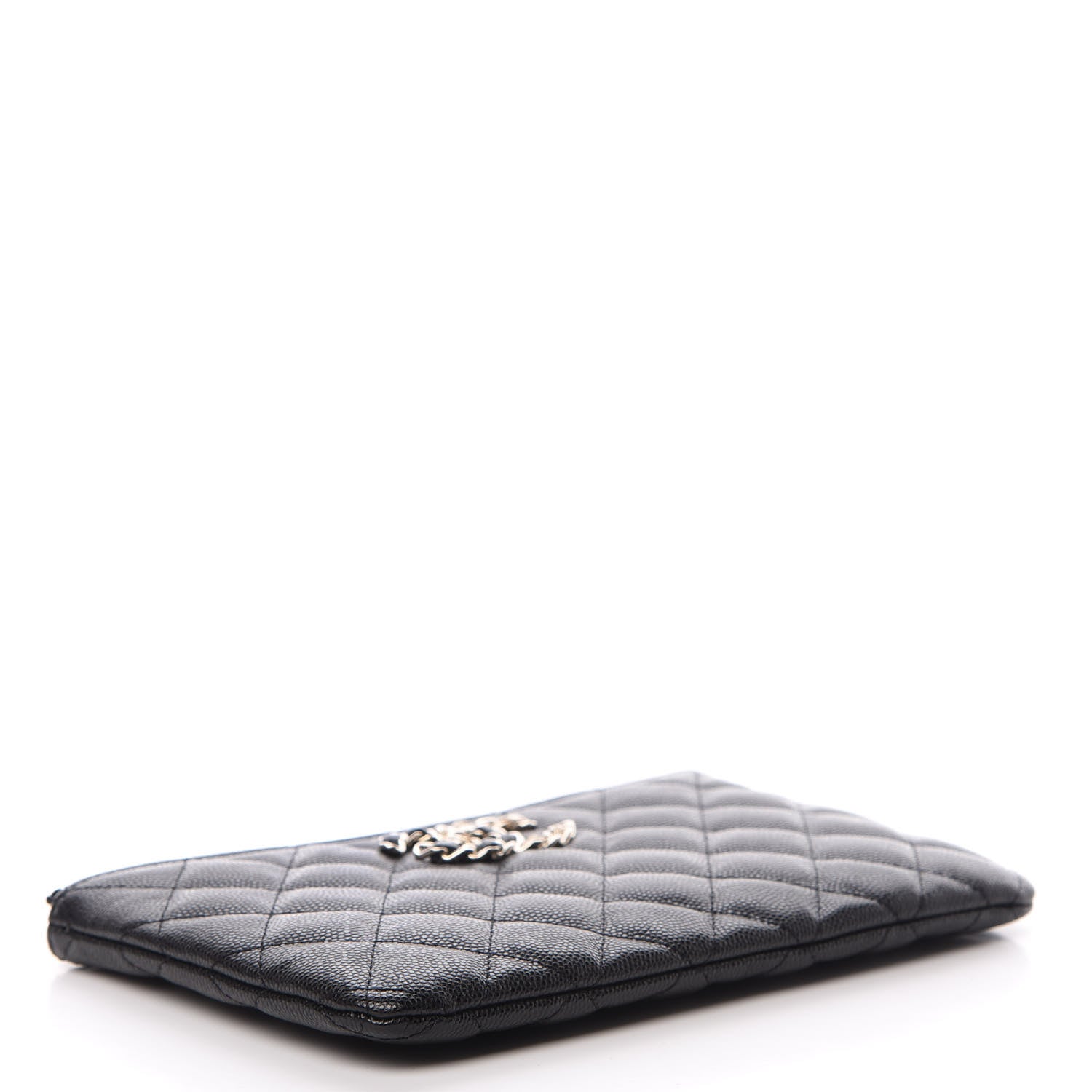 Chanel Caviar Quilted French New Wave Small CC Pouch Black 4 of 8
