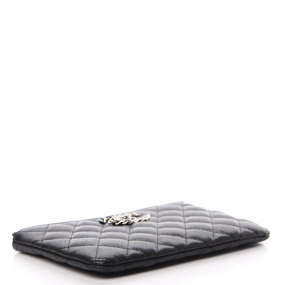 Chanel Caviar Quilted French New Wave Small CC Pouch Black 4 of 8
