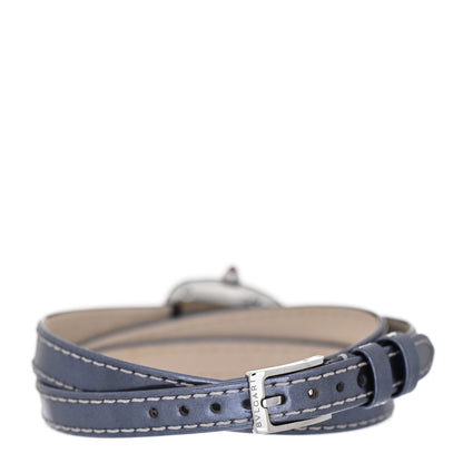 Bulgari Stainless Steel Calfskin Diamond Bezel 27mm Serpenti Three Wrap Quartz Watch Blue 2 of 4