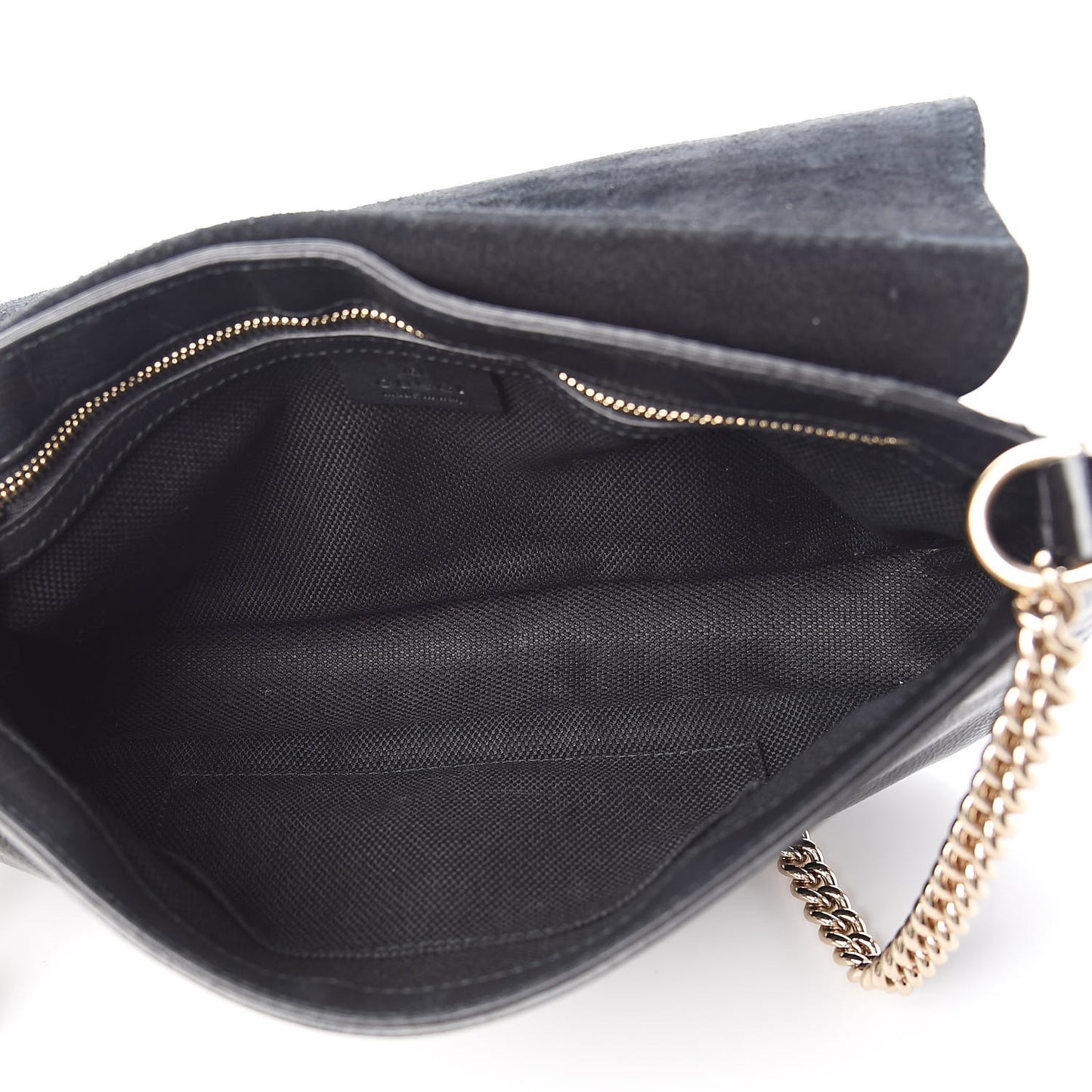 Patent Medium Soho Flap Crossbody Black