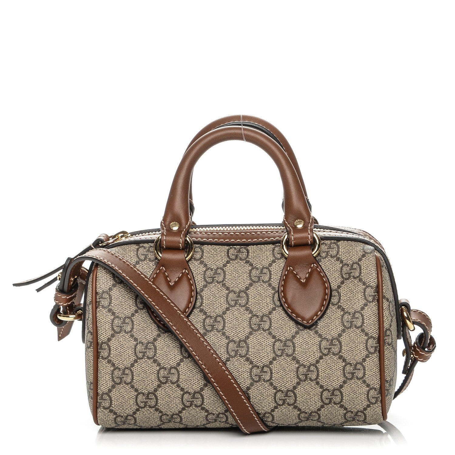 Gucci GG Supreme Monogram Mini Boston Beige Tuscany 1 of 6