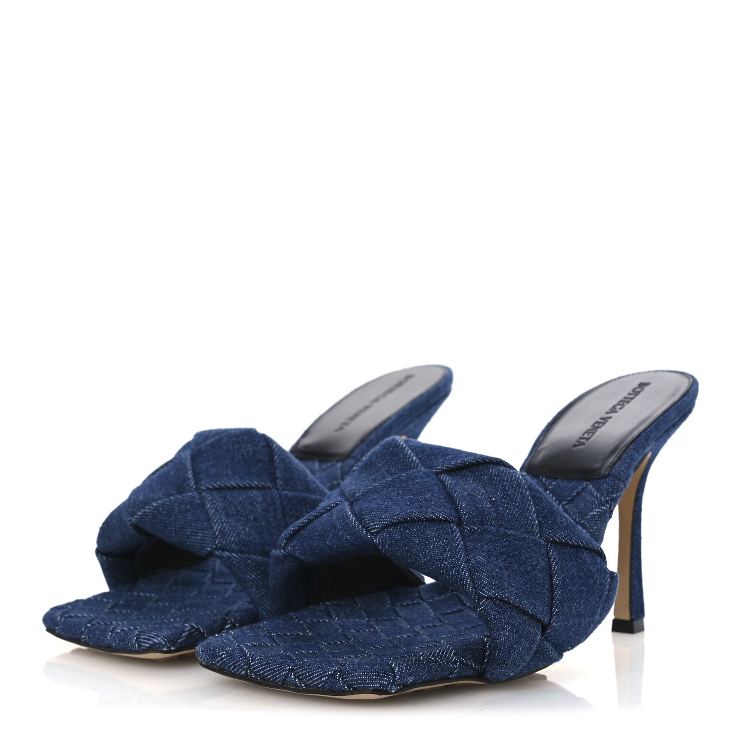 Bottega Veneta Denim Intrecciato Lido Mule 90 Sandals 39.5 Indigo 4 of 9