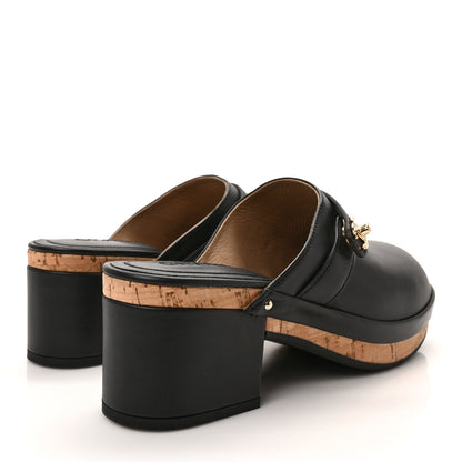 Chanel Calfskin CC Turn Lock Clogs 39 Black 4 of 7