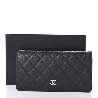 Chanel Caviar Quilted Yen Wallet Black 17 of 17