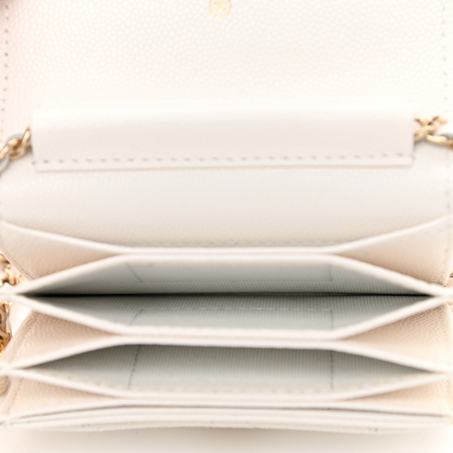 Chanel Caviar Quilted Belt Bag With Charms On Chain White 6 of 15