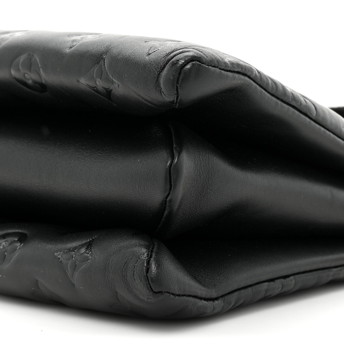 Lambskin Embossed Monogram Coussin PM Black