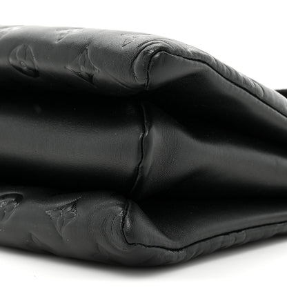 Louis Vuitton Lambskin Embossed Monogram Coussin PM Black 9 of 14
