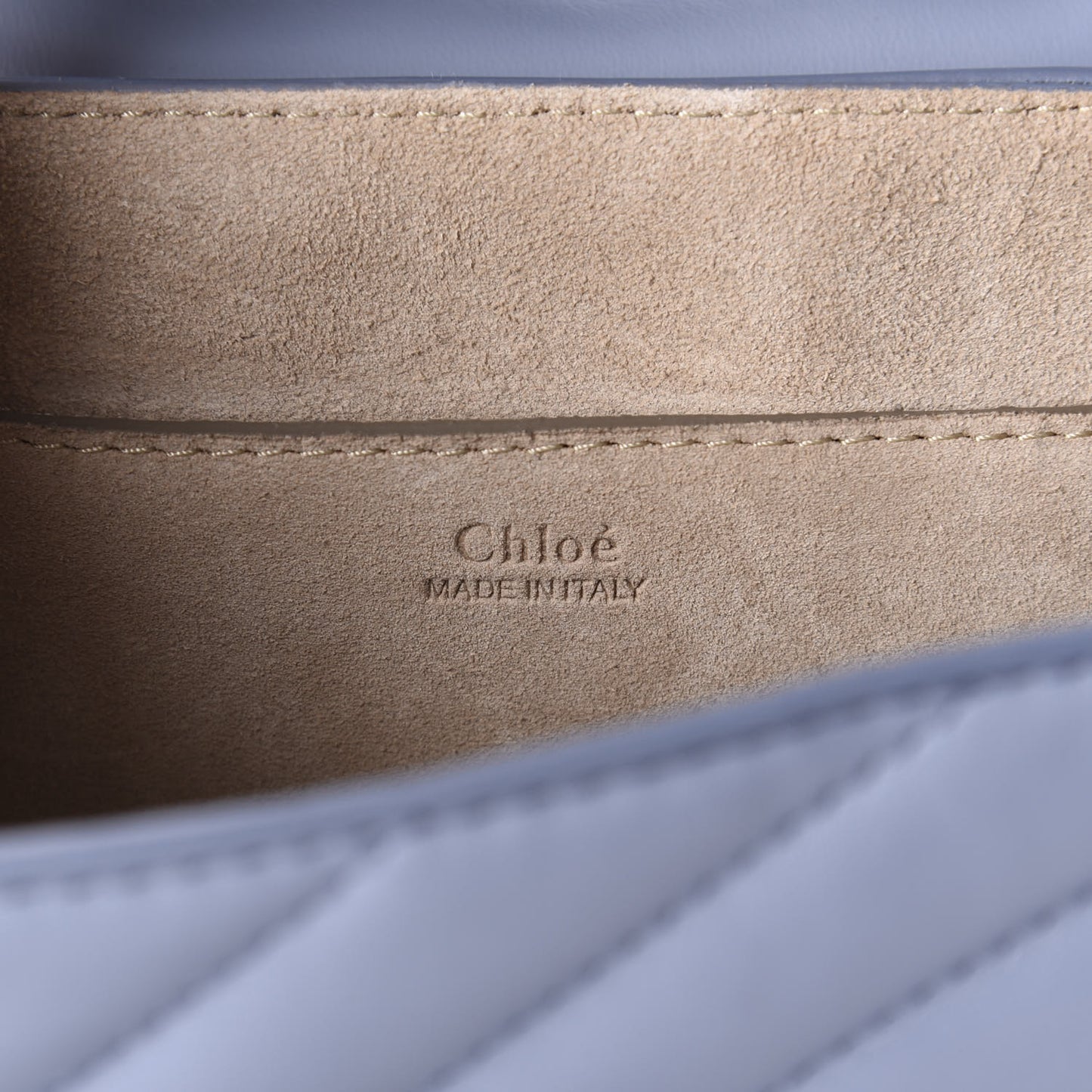 Calfskin Quilted Mini Drew Bijou Shoulder Bag Washed Blue
