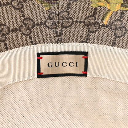 Gucci GG Supreme Monogram Azalea Calfskin Dusty Carnation Retro Interlocking G Bucket Hat Beige Ebony Multicolor 8 of 12
