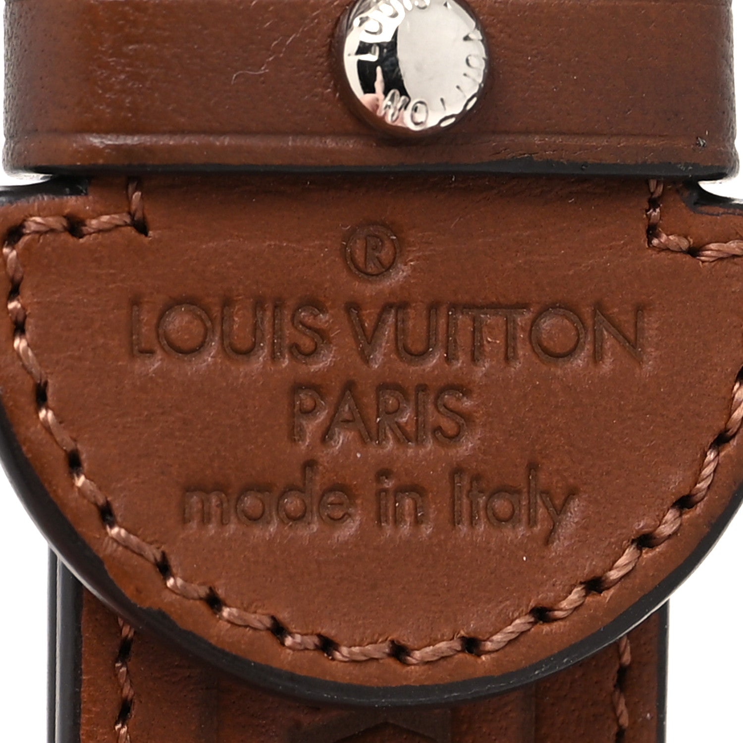 Louis Vuitton Calfskin Dragonne Key Holder Brown 3 of 4