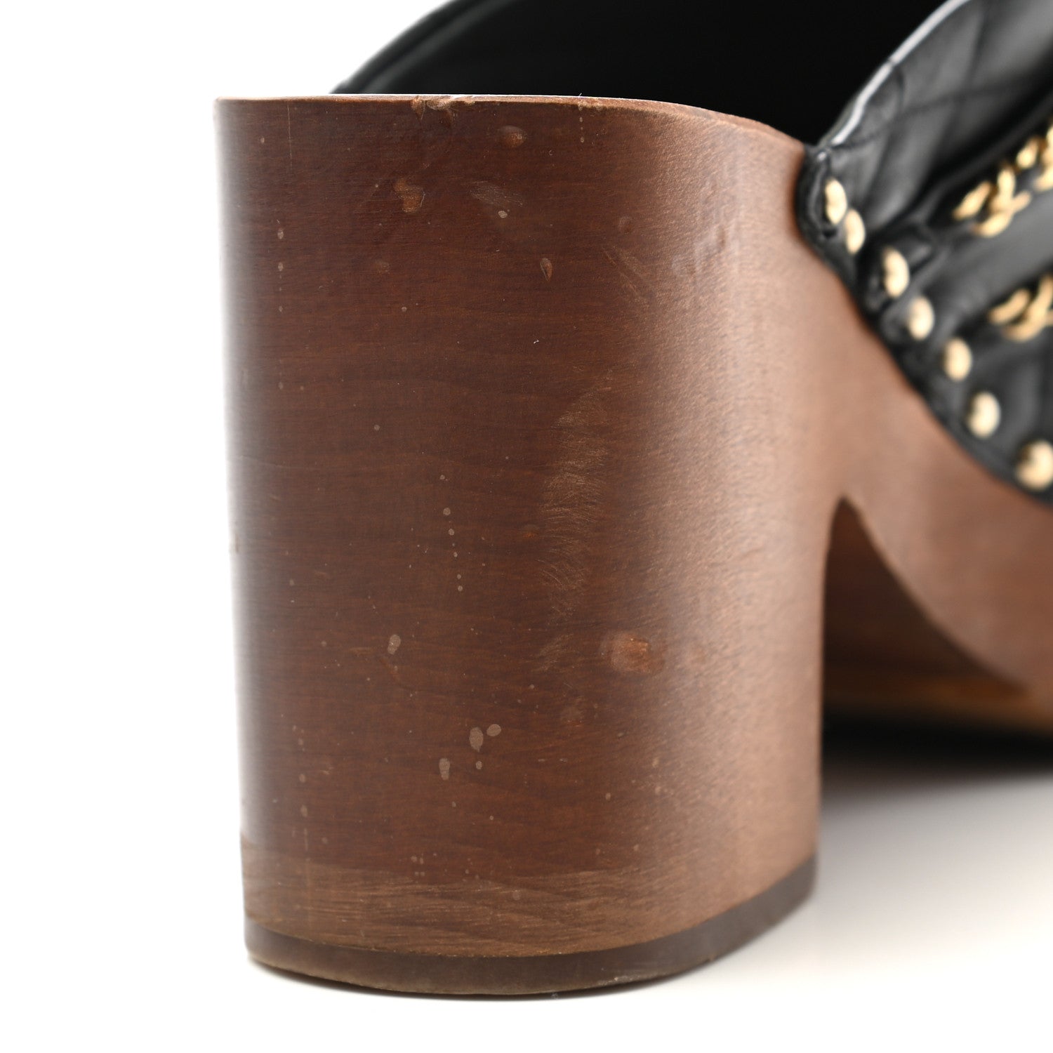 Chanel Lambskin Quilted Chain Clog Mules 38 Black 11 of 15