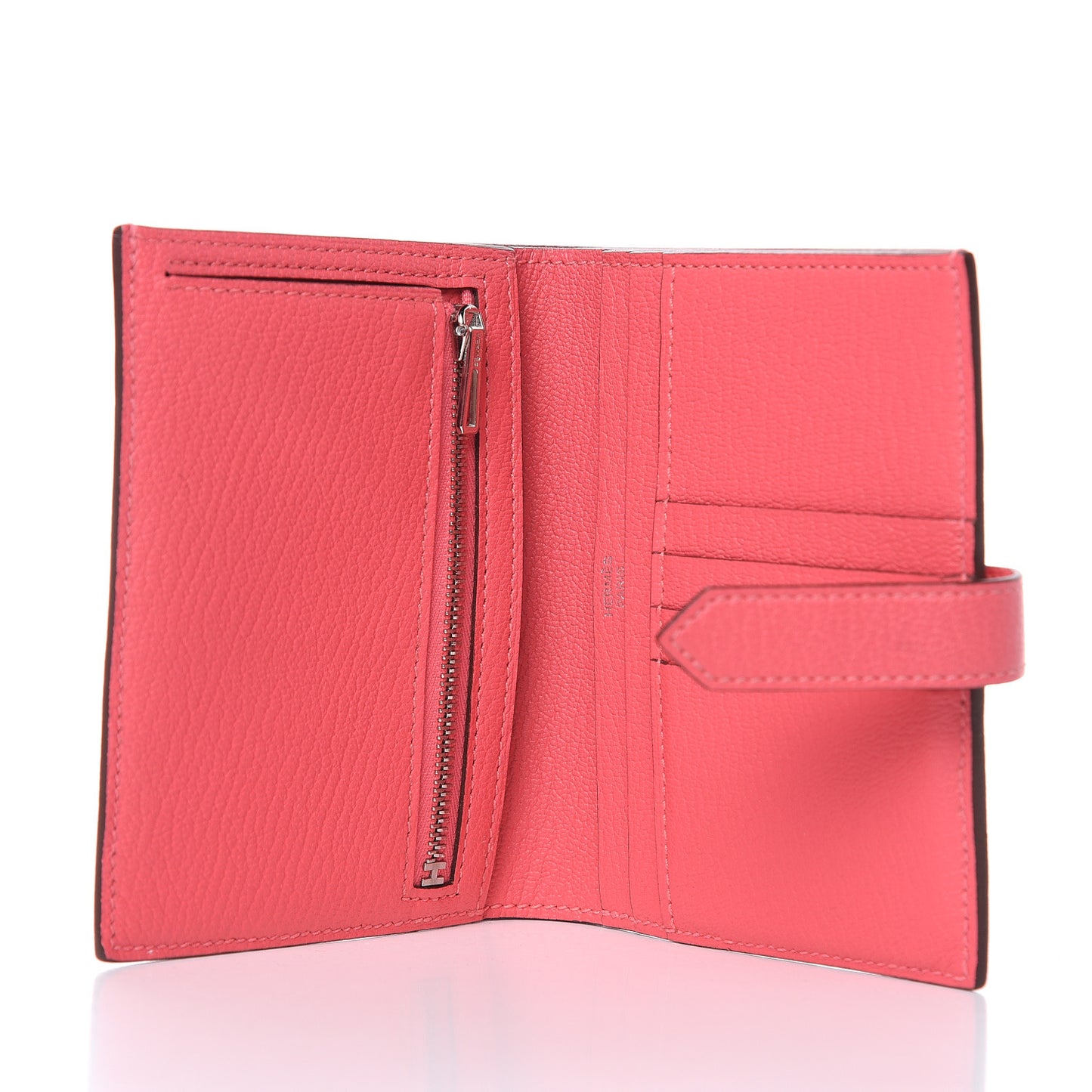 Chevre Mysore Bearn Compact Wallet Rose Lipstick