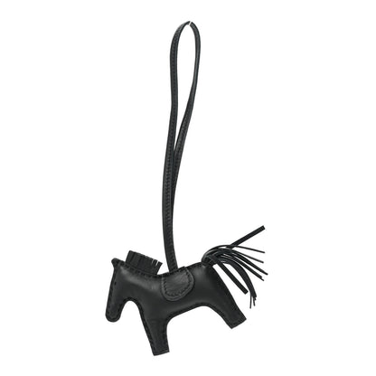Hermes Milo Lambskin Grigri Rodeo Horse Bag Charm PM So Black 1 of 4