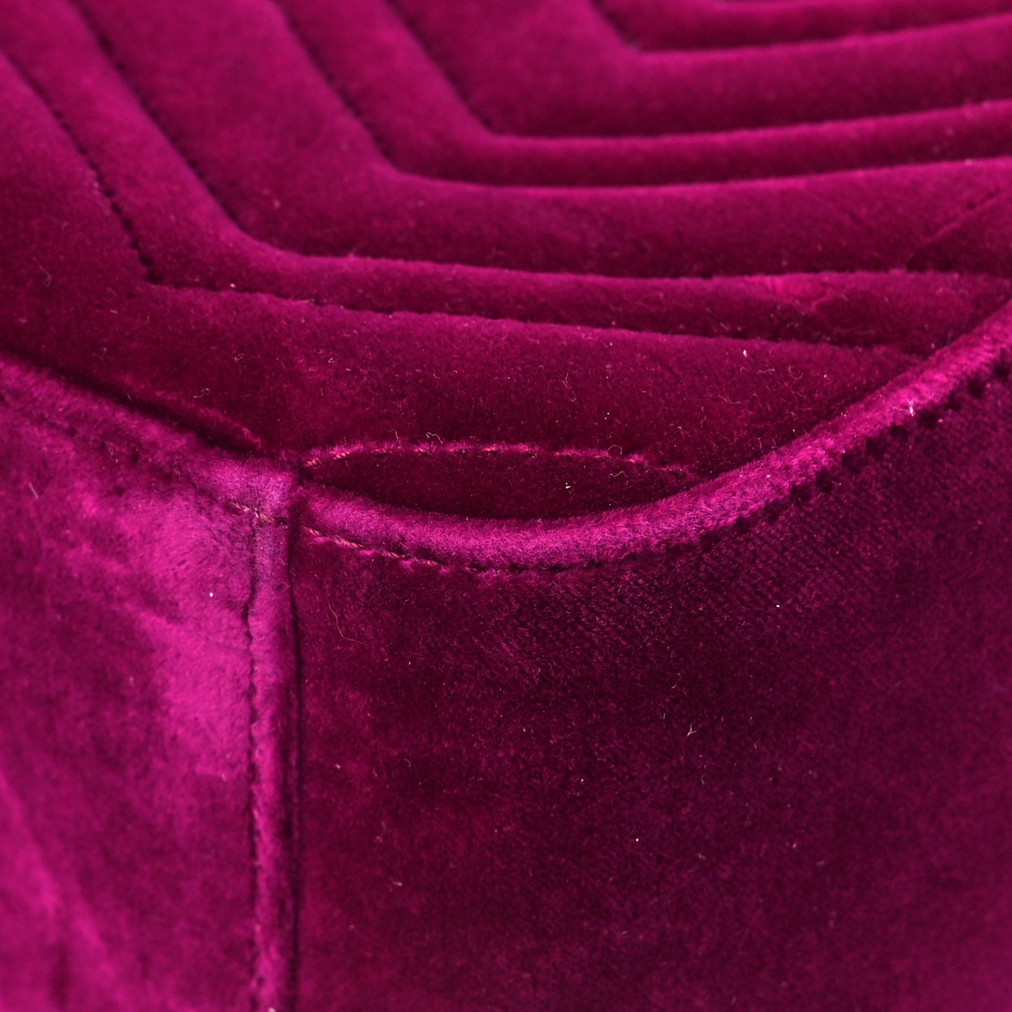 Velvet Matelasse GG Marmont Dome Backpack Fuchsia Violet Cyclamen