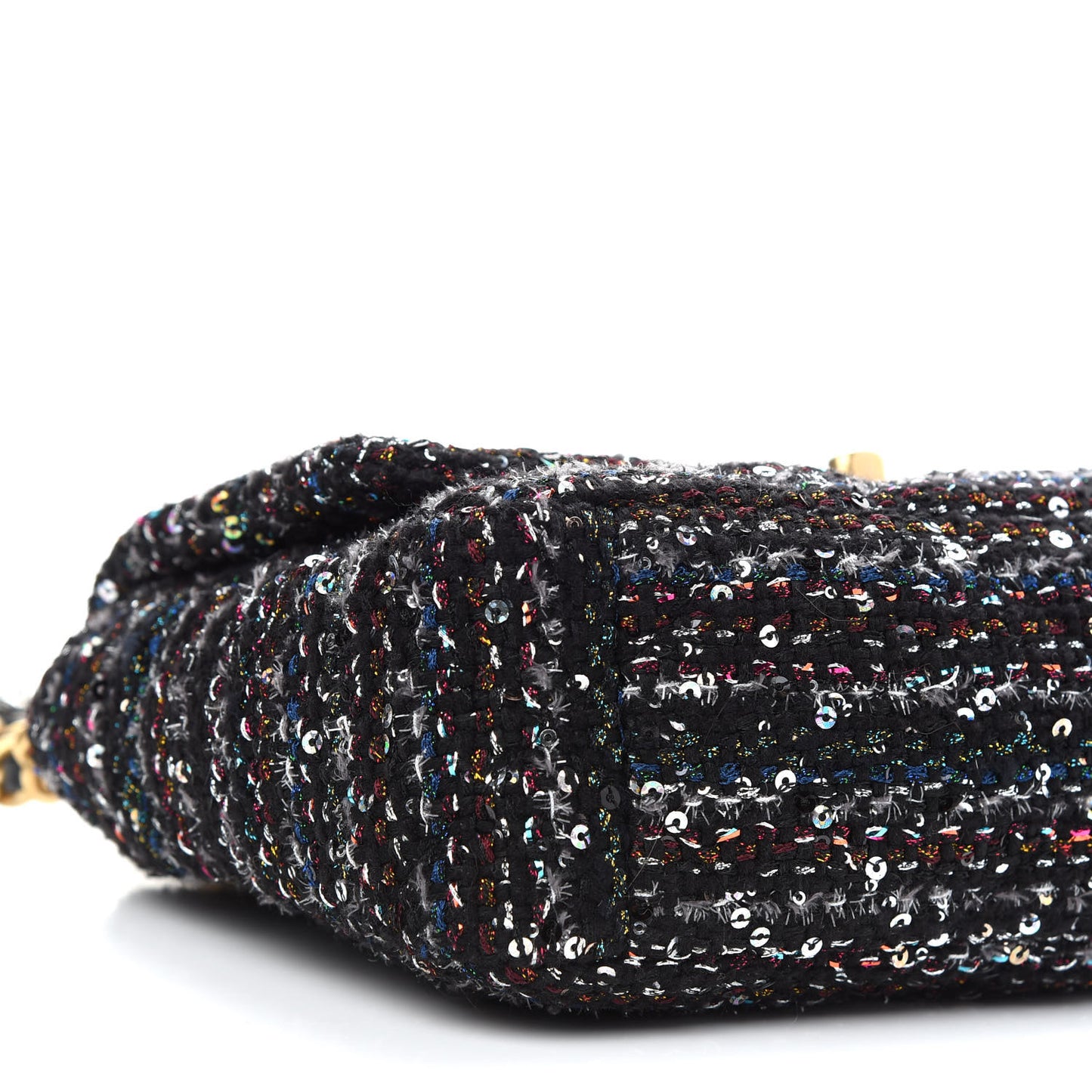 Tweed Sequin Quilted Medium Chanel 19 Flap Black Multicolor