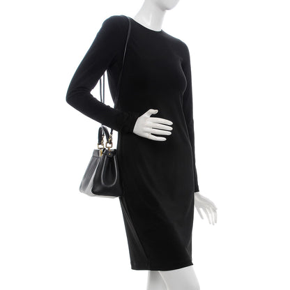 Fendi Nappa Mini Peekaboo Iconic Satchel Black 2 of 8