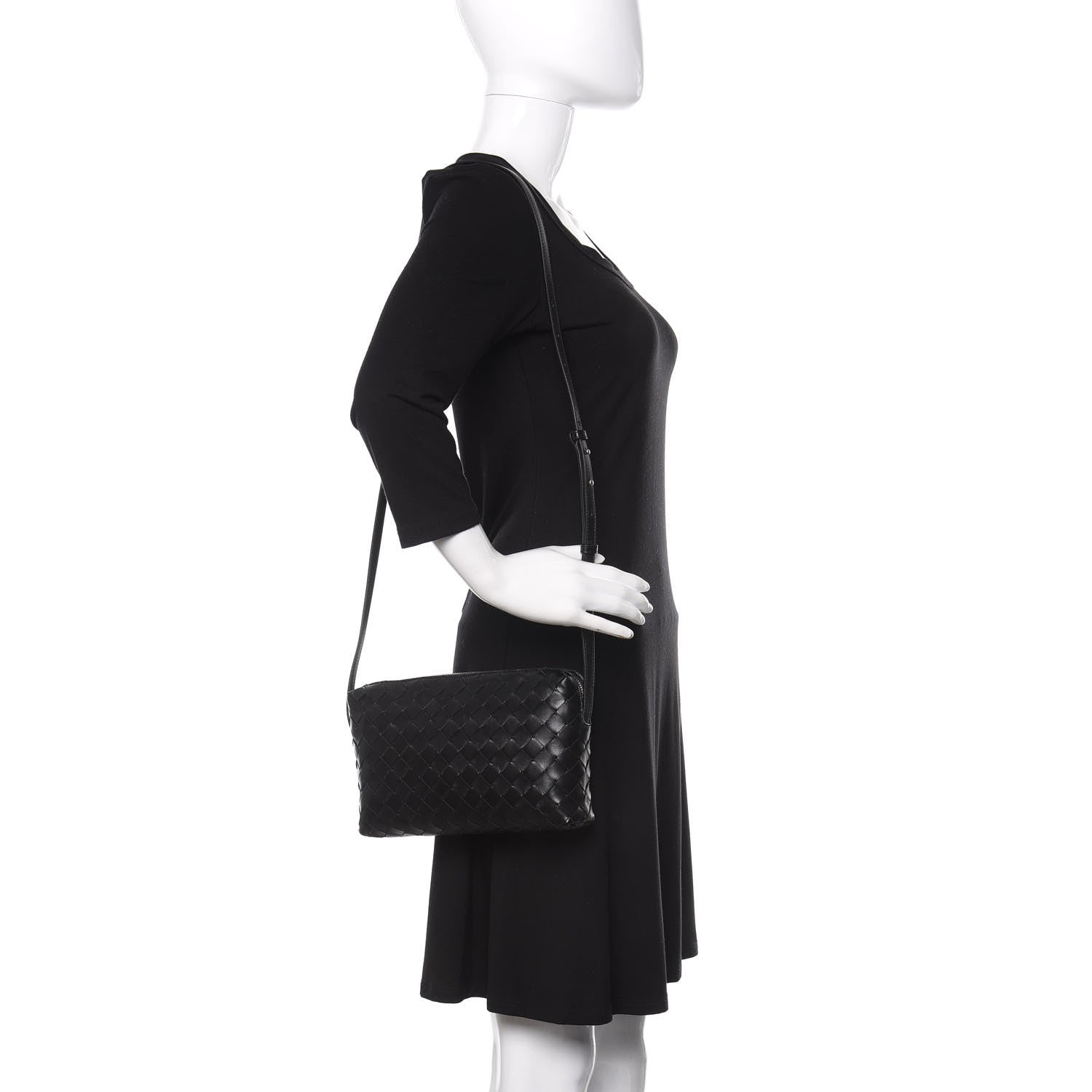 Bottega Veneta Nappa Intrecciato Crossbody Black 2 of 9