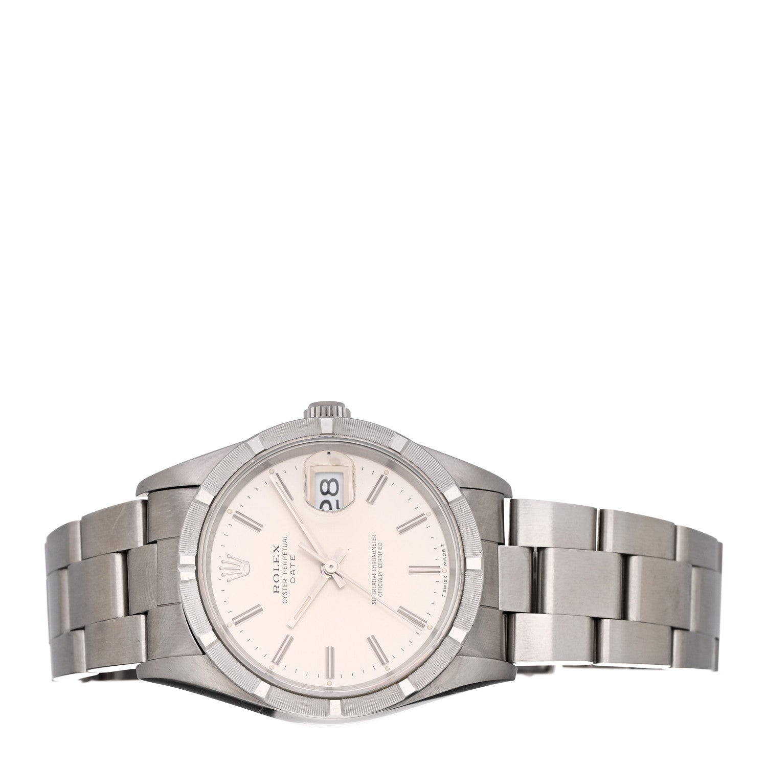 Rolex Stainless Steel 34mm Oyster Perpetual Date Watch Silver 15210 2 of 4