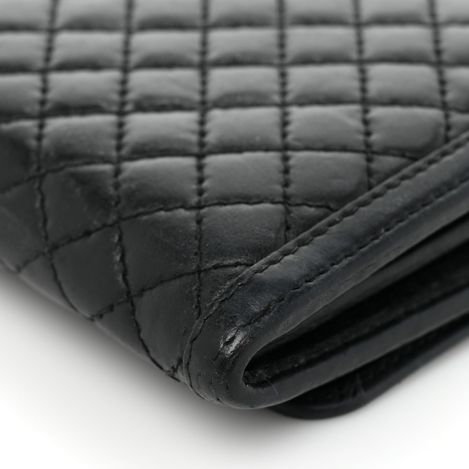 Prada Soft Calfskin Quilted Chain Wallet Black 15 of 17