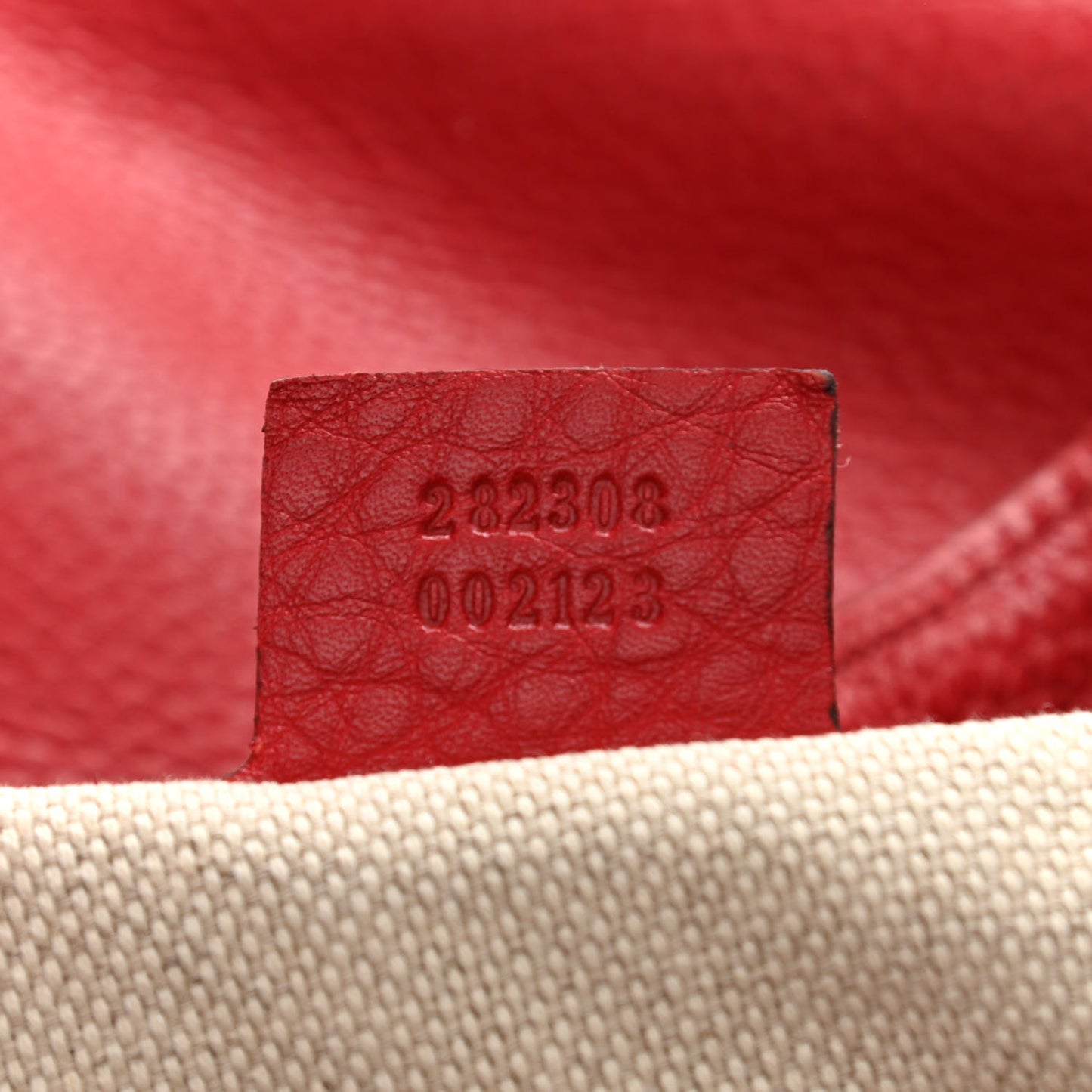 Pebbled Calfskin Large Soho Shoulder Bag Red