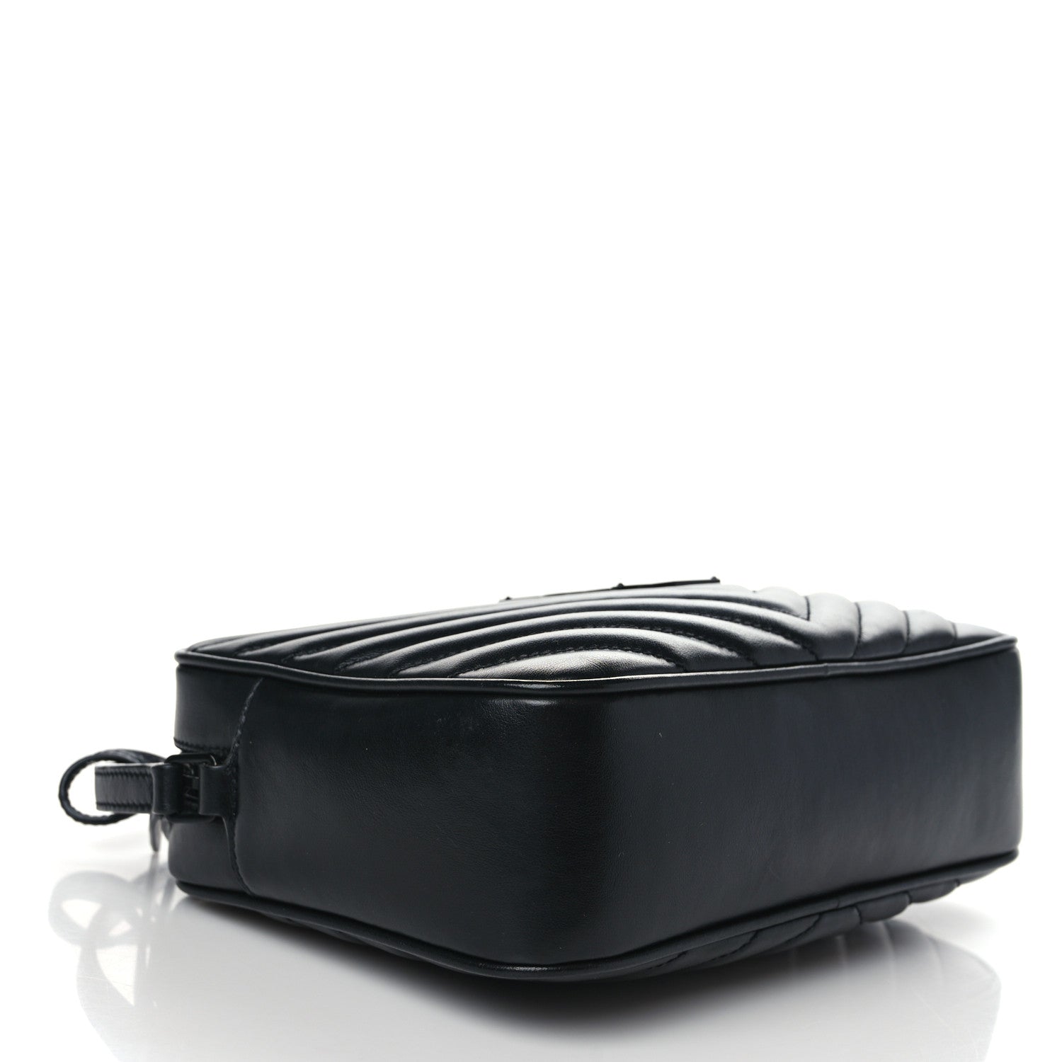 Saint Laurent Calfskin Matelasse Monogram Monochrome Lou Camera Bag Black 3 of 8