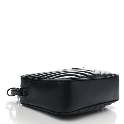 Saint Laurent Calfskin Matelasse Monogram Monochrome Lou Camera Bag Black 3 of 8