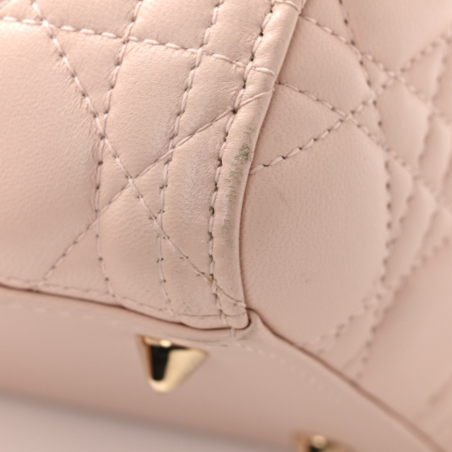 Christian Dior CHRISTIAN DIOR Lambskin Cannage Medium Lady Dior Light Pink 10 of 10