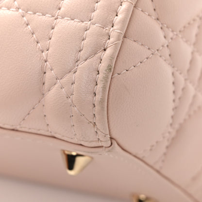 Christian Dior CHRISTIAN DIOR Lambskin Cannage Medium Lady Dior Light Pink 10 of 10