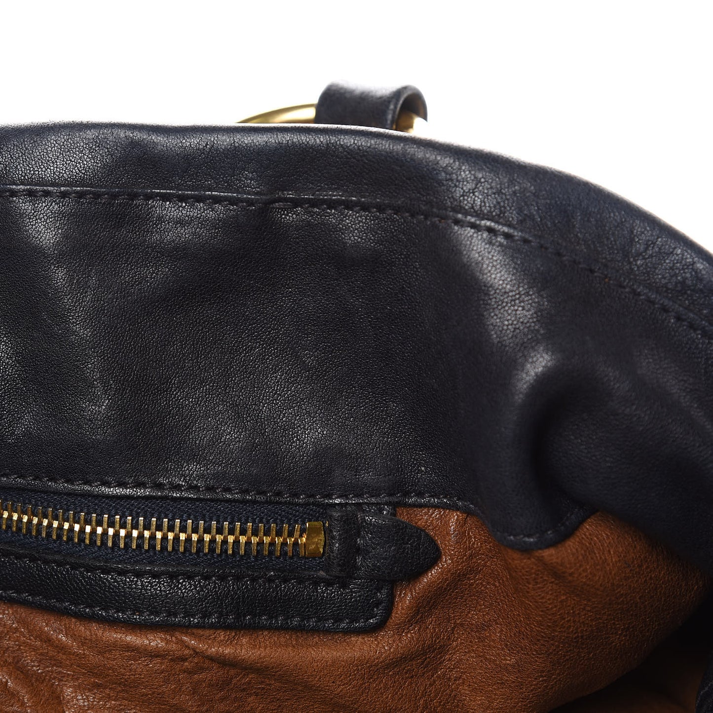 Nappa Studded Aviator Shopping Tote Blue