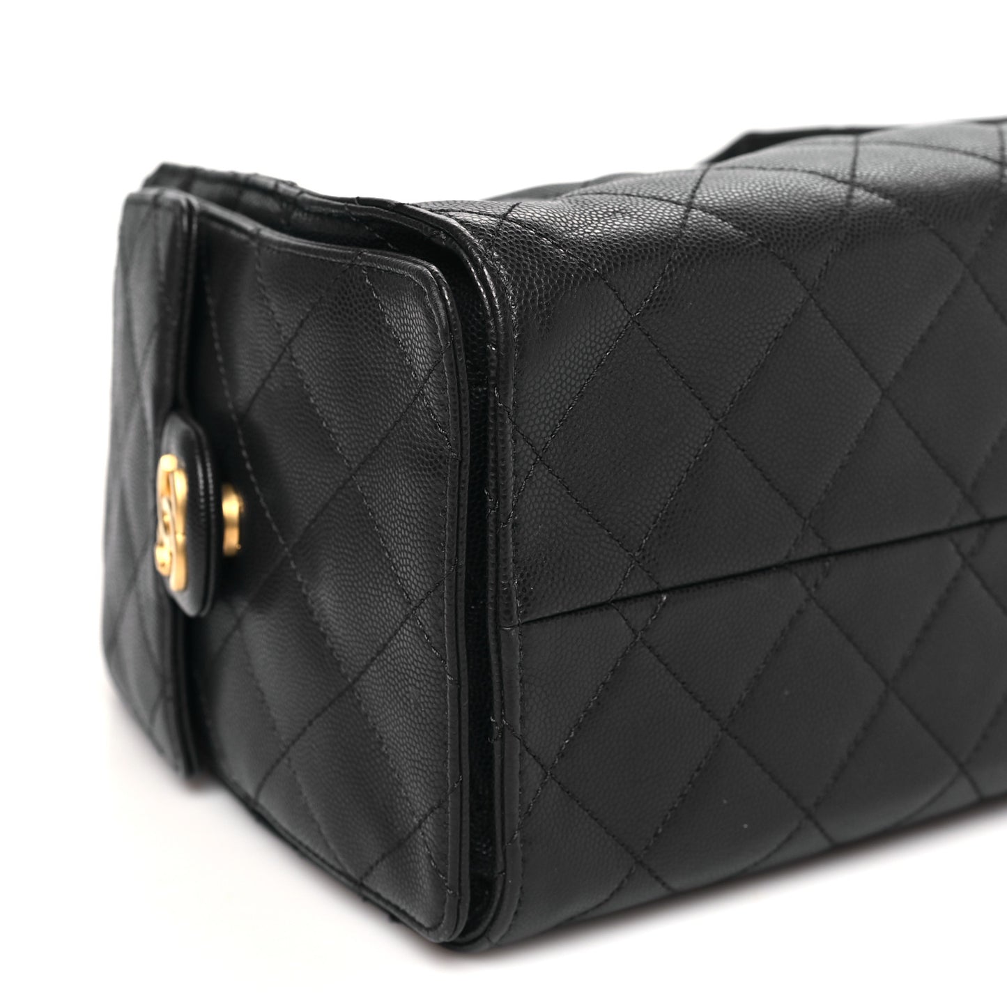 Caviar Quilted Small Chanel 25 Handbag Dark Navy