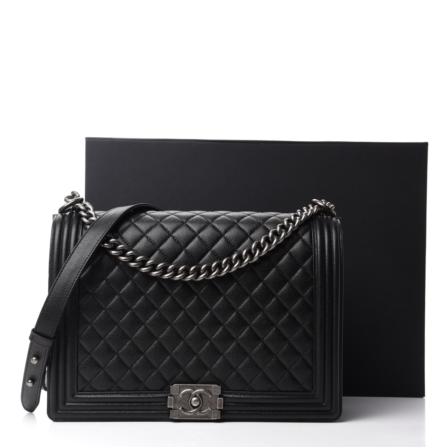 Chanel Caviar Quilted Large Boy Flap Black 12 of 12