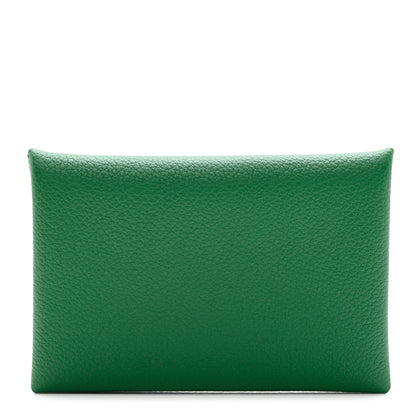 Hermes Evercolor Calvi Card Case Vert Vertigo 1 of 6