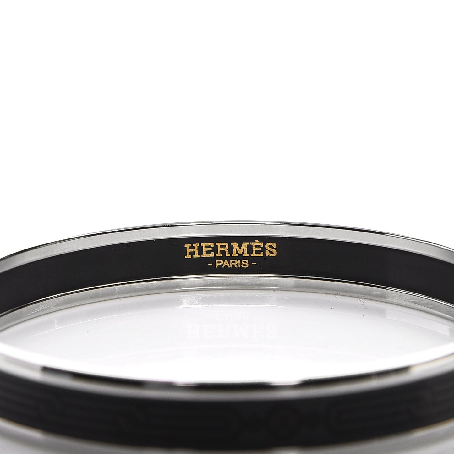 Enamel Printed Narrow Sellier Bracelet 65 Black