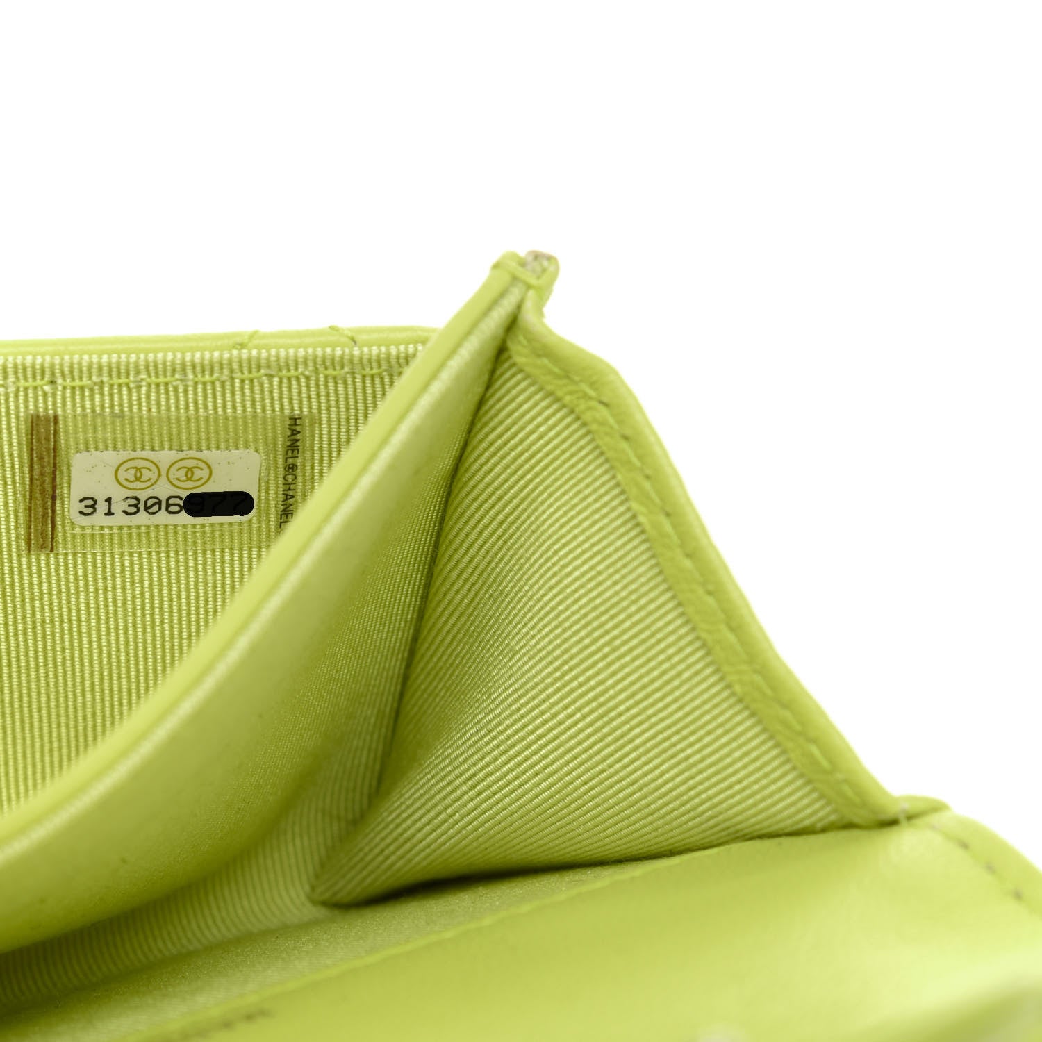 Chanel Lambskin Quilted Flap Card Holder Wallet Yellow 8 of 12