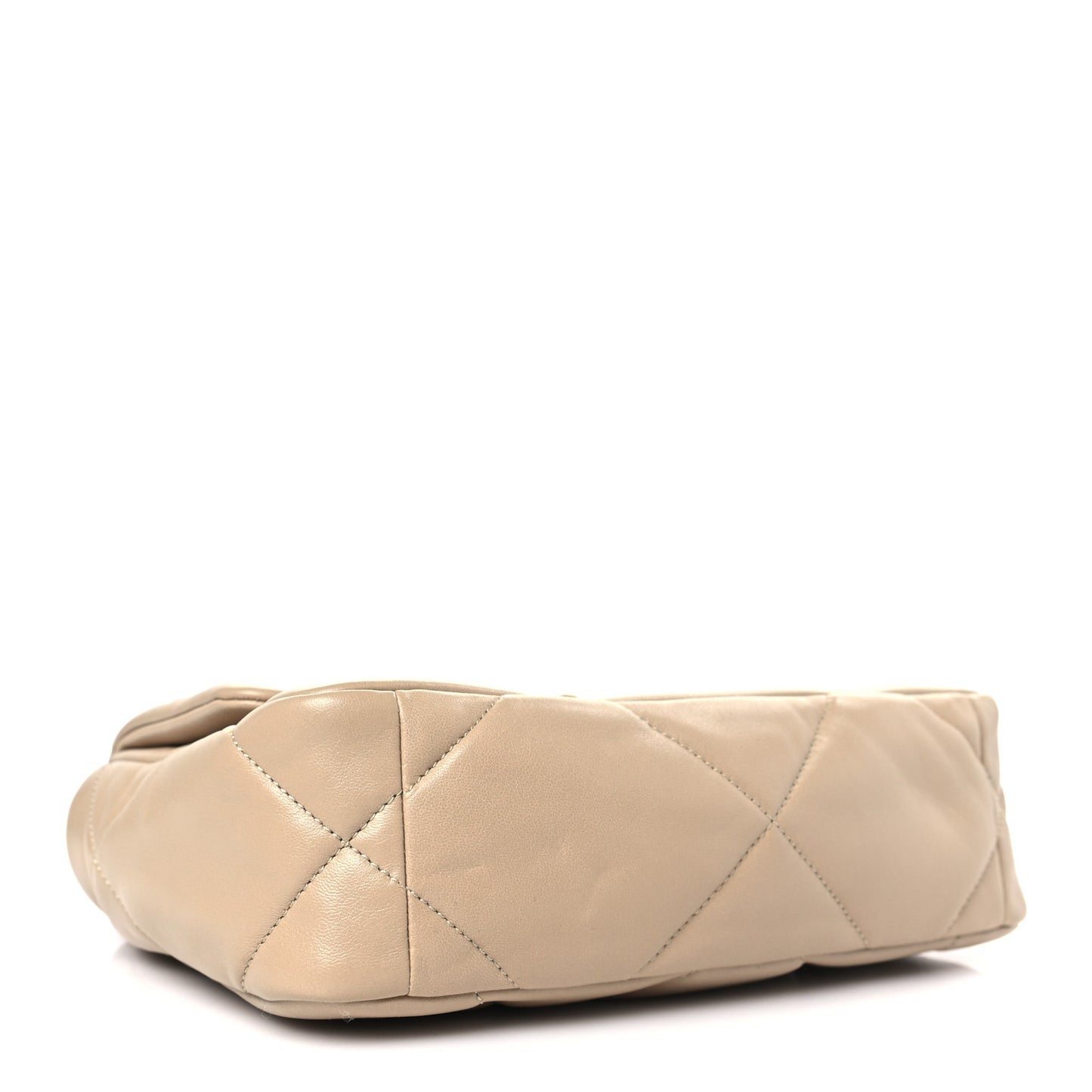 Lambskin Quilted Medium Chanel 19 Flap Light Beige