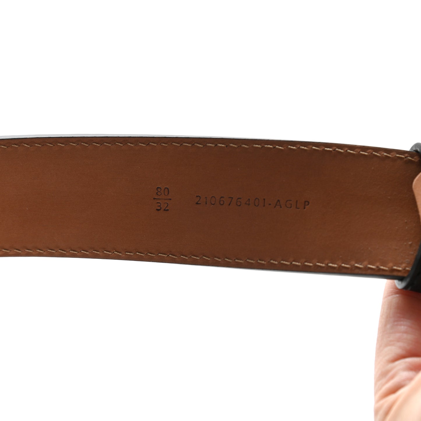 Vitello Grace Light Micro FF Embossed Belt 80 32 Asfalto Black