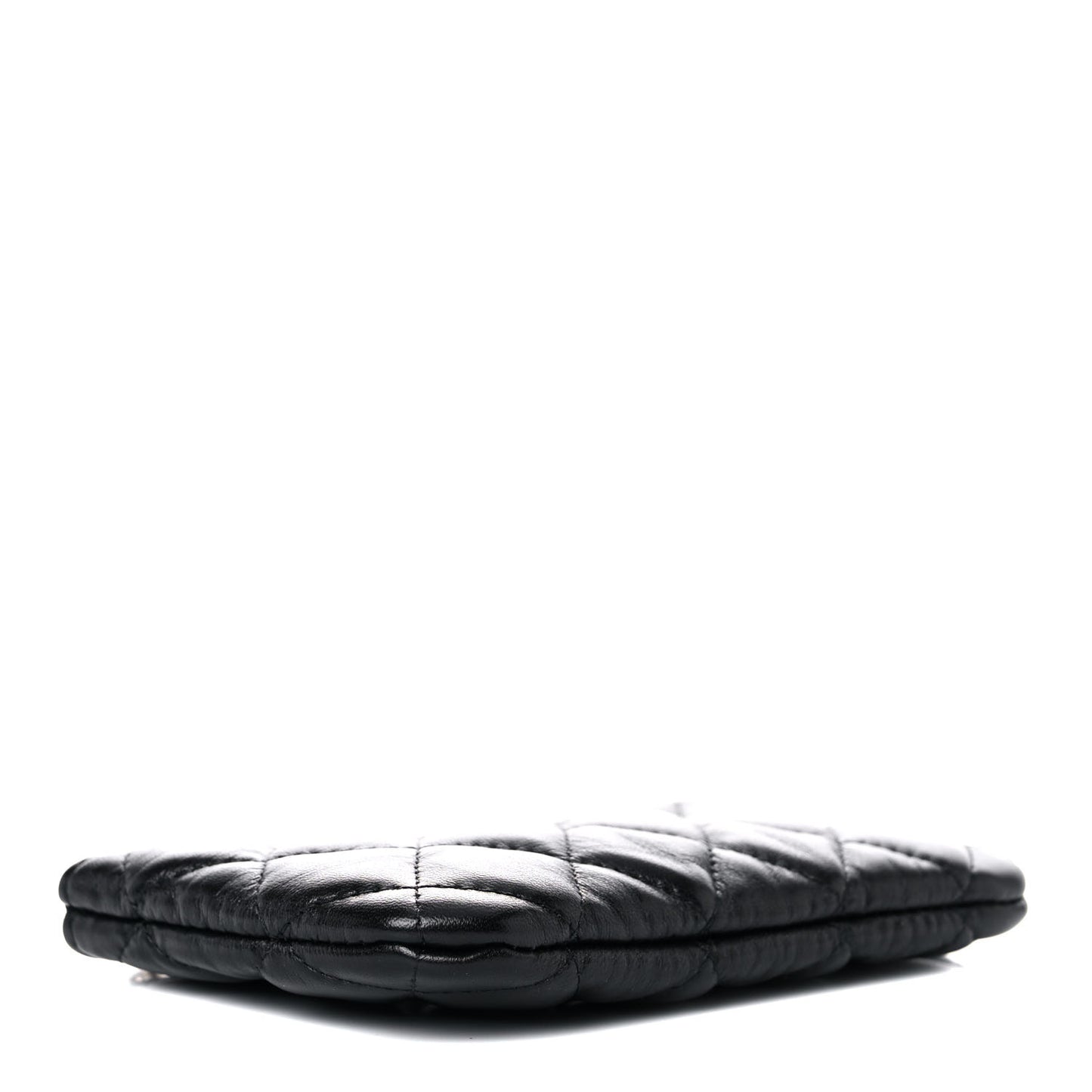 Lambskin Quilted Small No. 5 Cosmetic Case Black