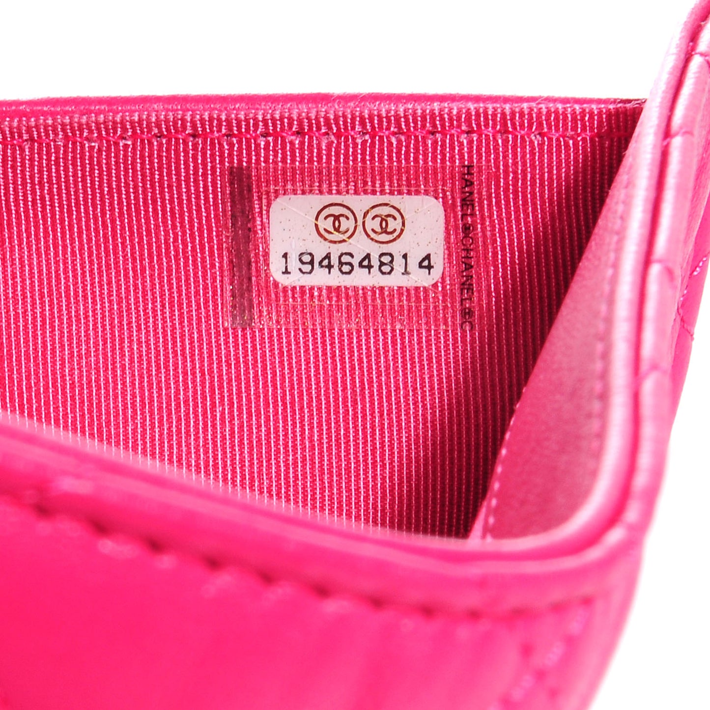 Lambskin Quilted Large Flap Wallet Dark Pink