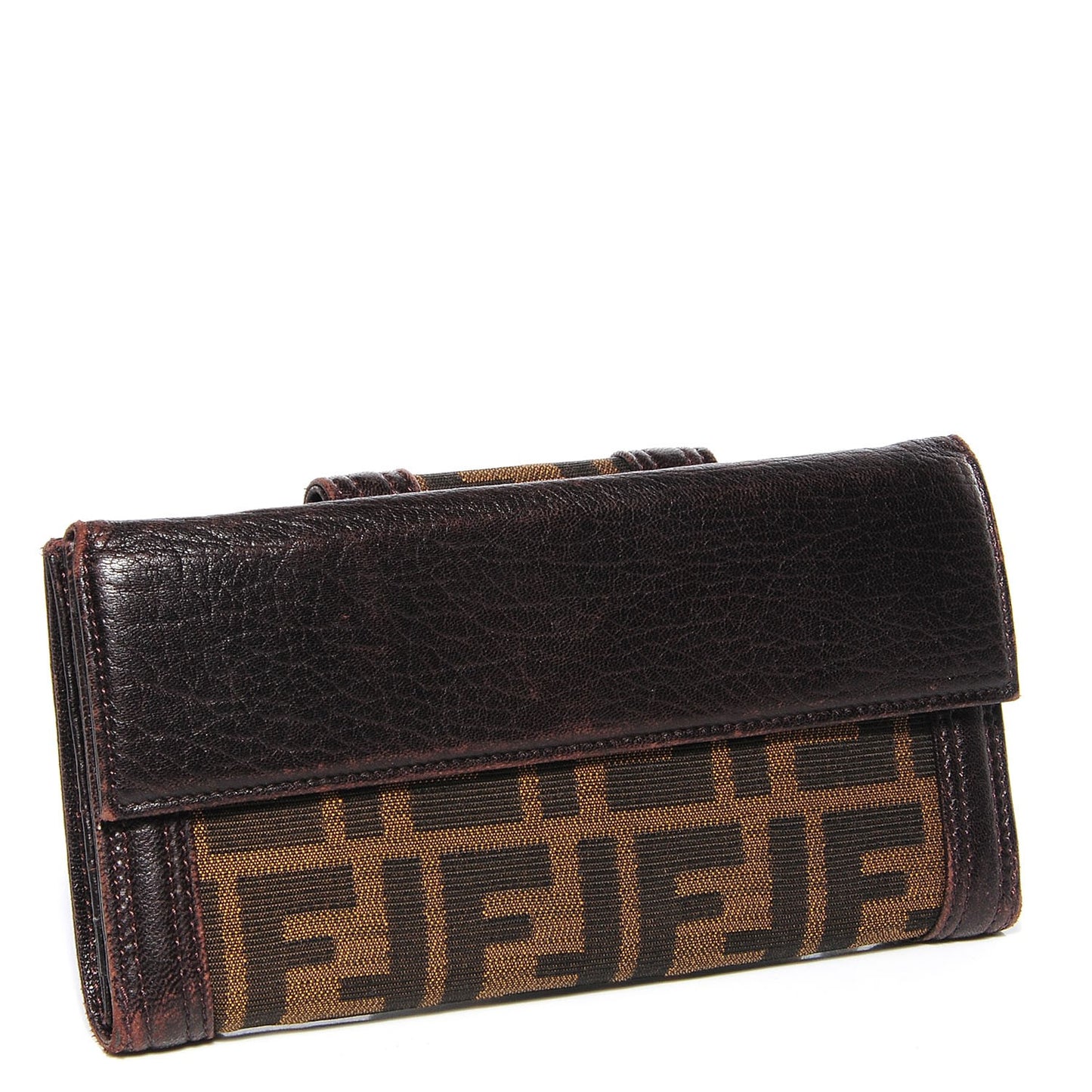Zucca Nappa Nuvolata Vitello Tortuga Spy Continental Wallet Tobacco Moro