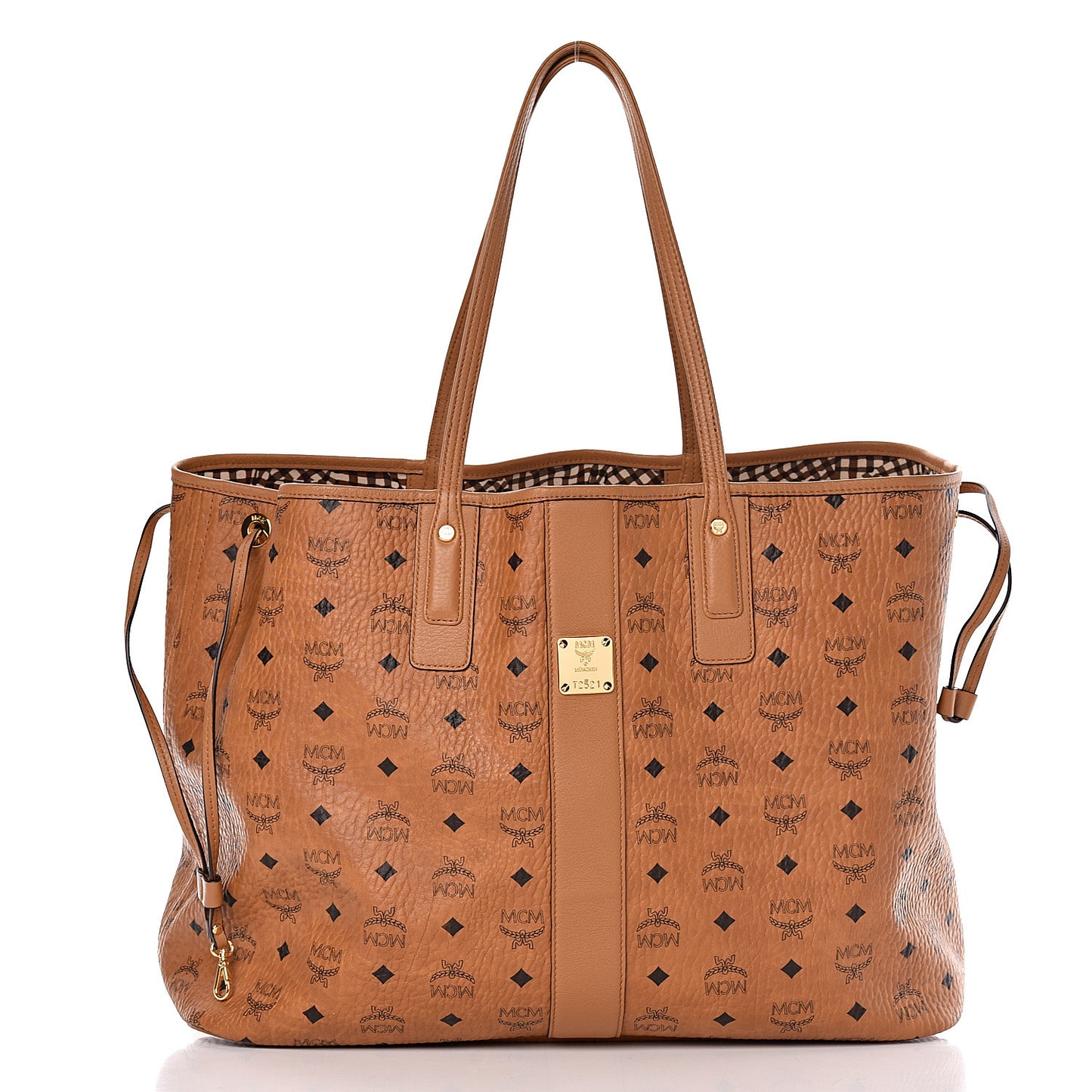 Visetos Large Liz Reversible Shopper Tote Cognac