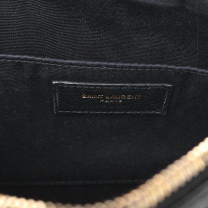 Saint Laurent Calfskin Matelasse Monogram Lou Camera Bag Black 6 of 9