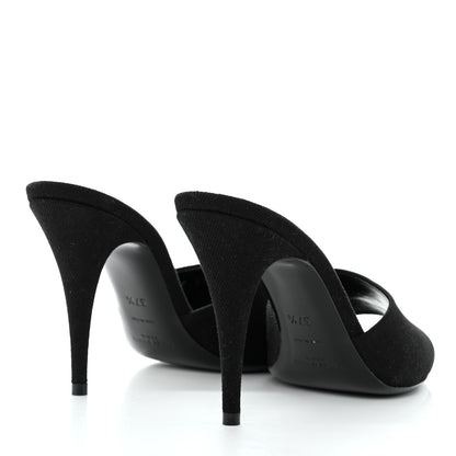 Saint Laurent Denim La 16 Mule Sandals 37.5 Black 4 of 8